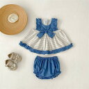 【 子供服 2点で15%OFF】新作 セットアップ お出かけ 女の子 ベビー服 ボーダー ドット柄 子供 73cm 80cm 90cm 100cm 110cm 赤ちゃん オシャレ 普段着 韓国子供服