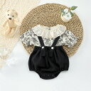 【本日ポイント2倍!】 子供服 セットアップ ベビー服 サロペット 女の子 ブルマ ブラック オシャレ かわいい ベビー キッズ 66 73 80 90 100...