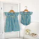 【 子供服 2点で15%OFF】 新作 子供服 女の子 夏服 ロンパース ワンピース 姉妹コーデ 可愛い お祝い ベビーフォト 66cm 73cm 80cm 90cm 100cm 110cm 120cm 130cmキッズ ナチュラル おしゃれ 写真撮影 ブルー