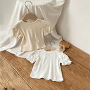 新作 Tシャツ 女の子 フリル 66cm 73cm 80cm 90cm 半袖 出産祝い 普段着 韓国 韓国風子供服 トップス