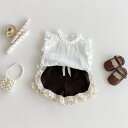 【本日ポイント2倍!】 子供服 セットアップ ベビー服 サロペット 女の子 ブルマ ブラック オシャレ かわいい ベビー キッズ 73 80 90 100 11...