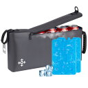 ICECO ミニ保冷バッグ クーラーボックス 4L 【極厚断熱材・保冷剤2個付き】 ソフトクーラー 小型 軽量 保冷 クーラーボックス アウトドア キャンプ ピクニック 抗菌 扱いやすい 取り外し可能なストラップ付き 正規品 (グレー)