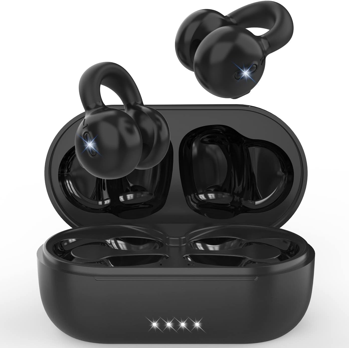 【時代を開く OWSイヤホン】 Bluetooth 「イヤーカフ」型 完全ワイヤレス bluetooth 5.3 マイク付き 骨伝導より快適 耳を塞がない 耳挟み式 空気伝導 ブルートゥース ENCノイズキャンセリング 日本語音声ガイド/日本語取扱説明書/ renew06-10025989 RENEW パッケージ画像