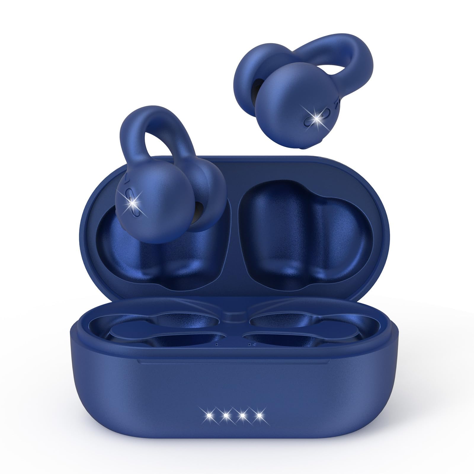 Bluetoothイヤホン 「イヤーカフ」型 完全ワイヤレス bluetooth 5.3 マイク付き 骨伝導より快適 耳を塞がない 耳挟み式 空気伝導 ブルートゥース ENCノイズキャンセリング 日本語音声ガイド/日