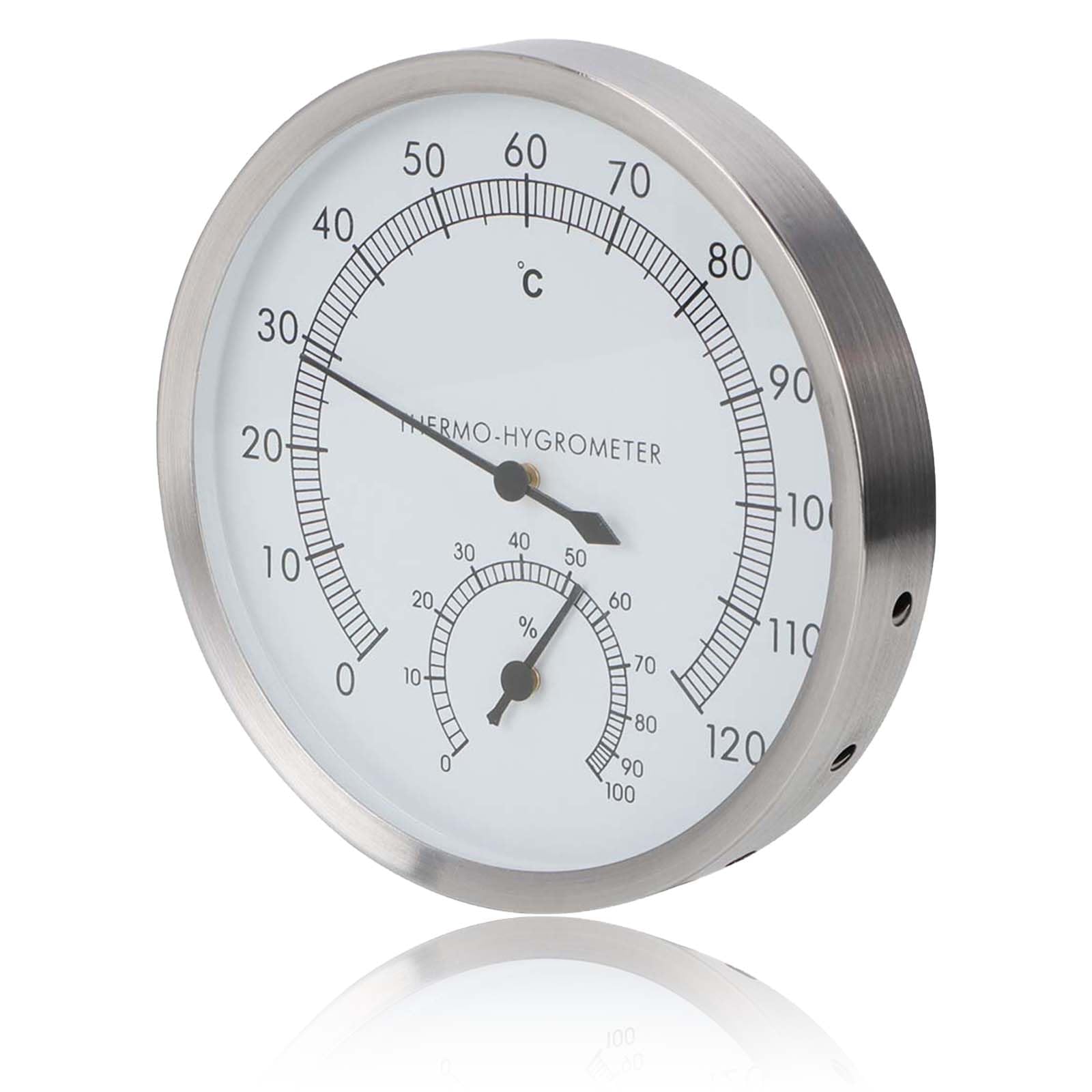 温湿度計 アナログ 壁掛け式 湿度計 温度計 電池不要 お風呂/温泉/サウナ 耐熱 耐湿 吊り下げ 小型 湿..