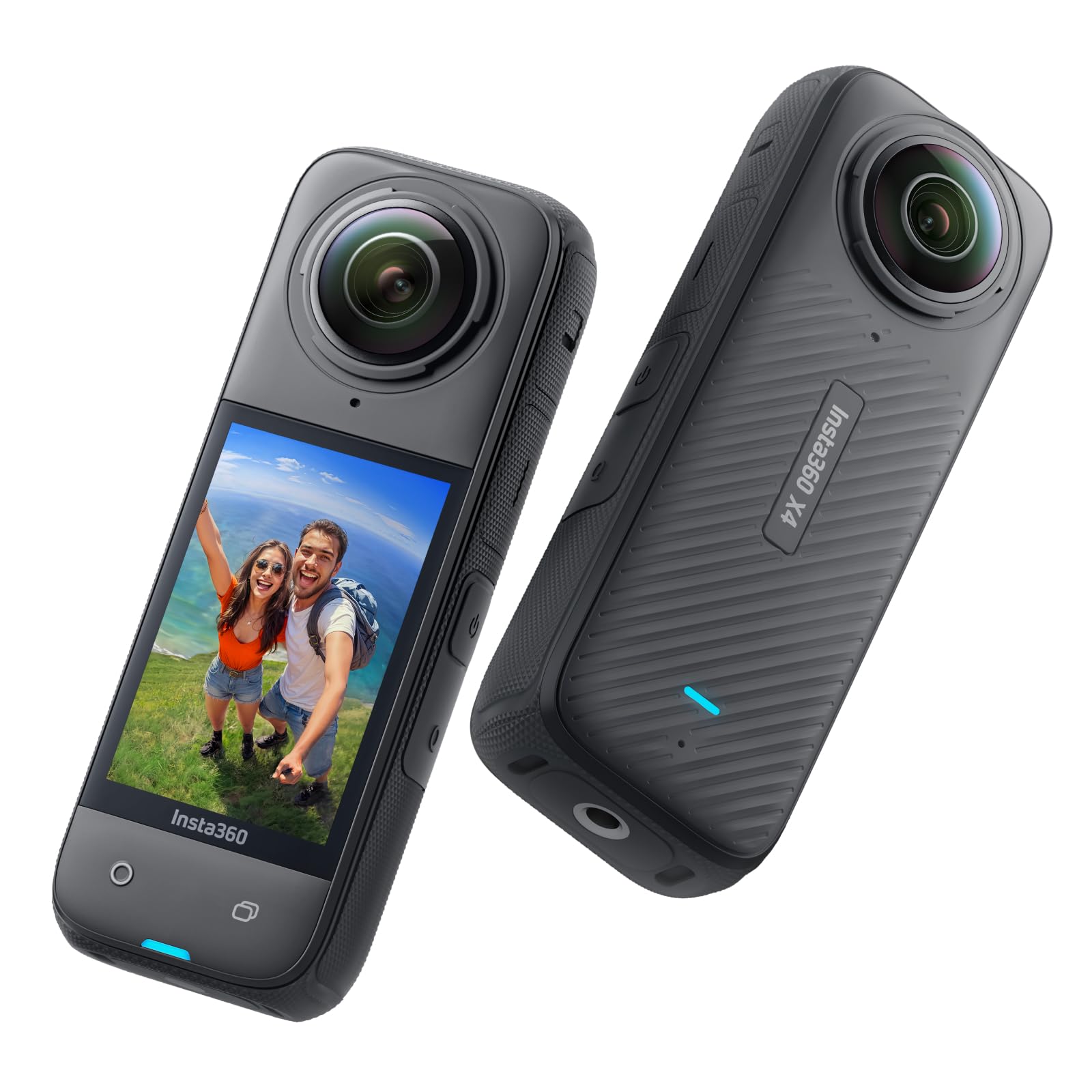 Insta360 X4-8K防水360度アクションカメラ、4K広角動画、見えない自撮り棒効果、着脱式レンズガード、135分の連続撮影可能なバッテリー、AI編集、手ブレ補正、スポーツ／旅行／アウトドア向け