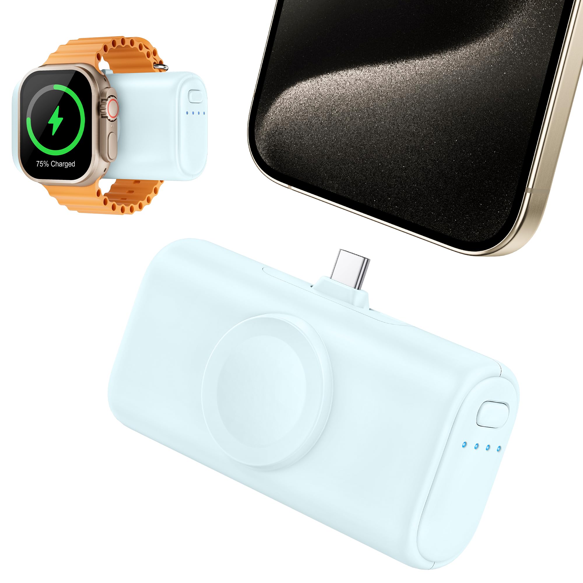 RORRYiPhone 15ѡ޾Type-CͥηХХåƥ꡼5000mAh Power Bank iPhon...