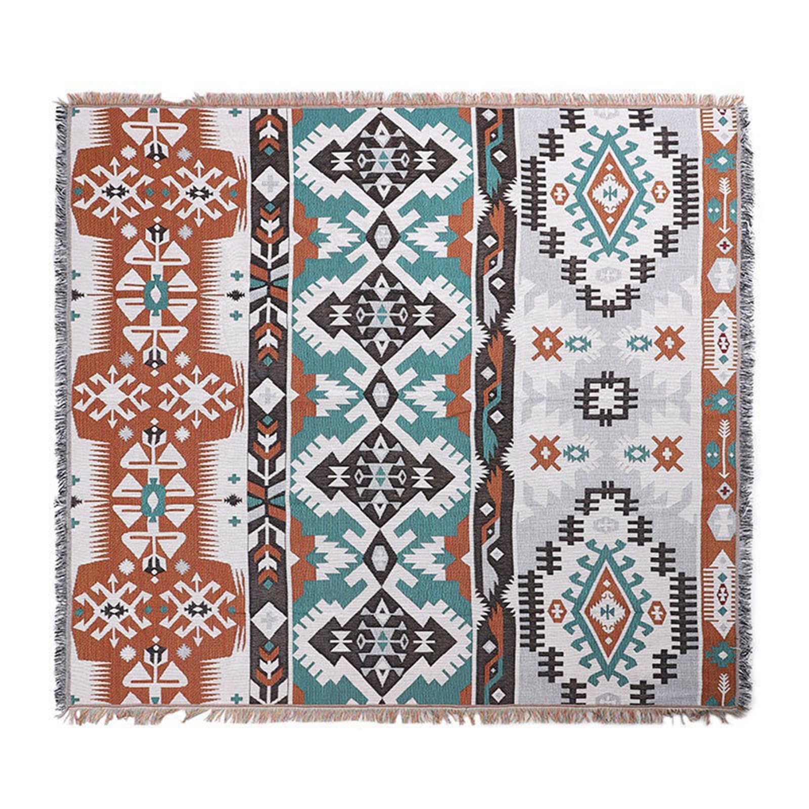 Qboo キャンプブランケット 毛布 ラグ ピクニックマット テーブルクロス ソファーカバー ベッドカバー ひざ掛け 多機能 ポリコットン素材 耐磨性 リバーシブル オールシーズン 防塵カバー アウトドア毛布 コンパクト キャンプ 海 ビーチ 登山 おしゃ