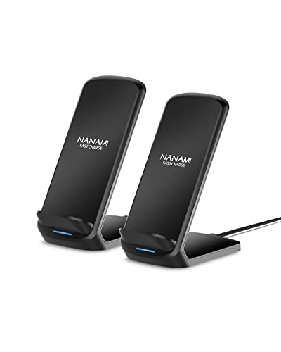 「2台セット」NANAMI ワイヤレス充電器 7.5W/10W/15W 置くだけ充電 Qi充電器 iPhone 14 Pro(Max)/14 Plus/13/13 Pro(Max)/13 Mini/12/12 Pro(Max)/12 Mini/SE(第3/