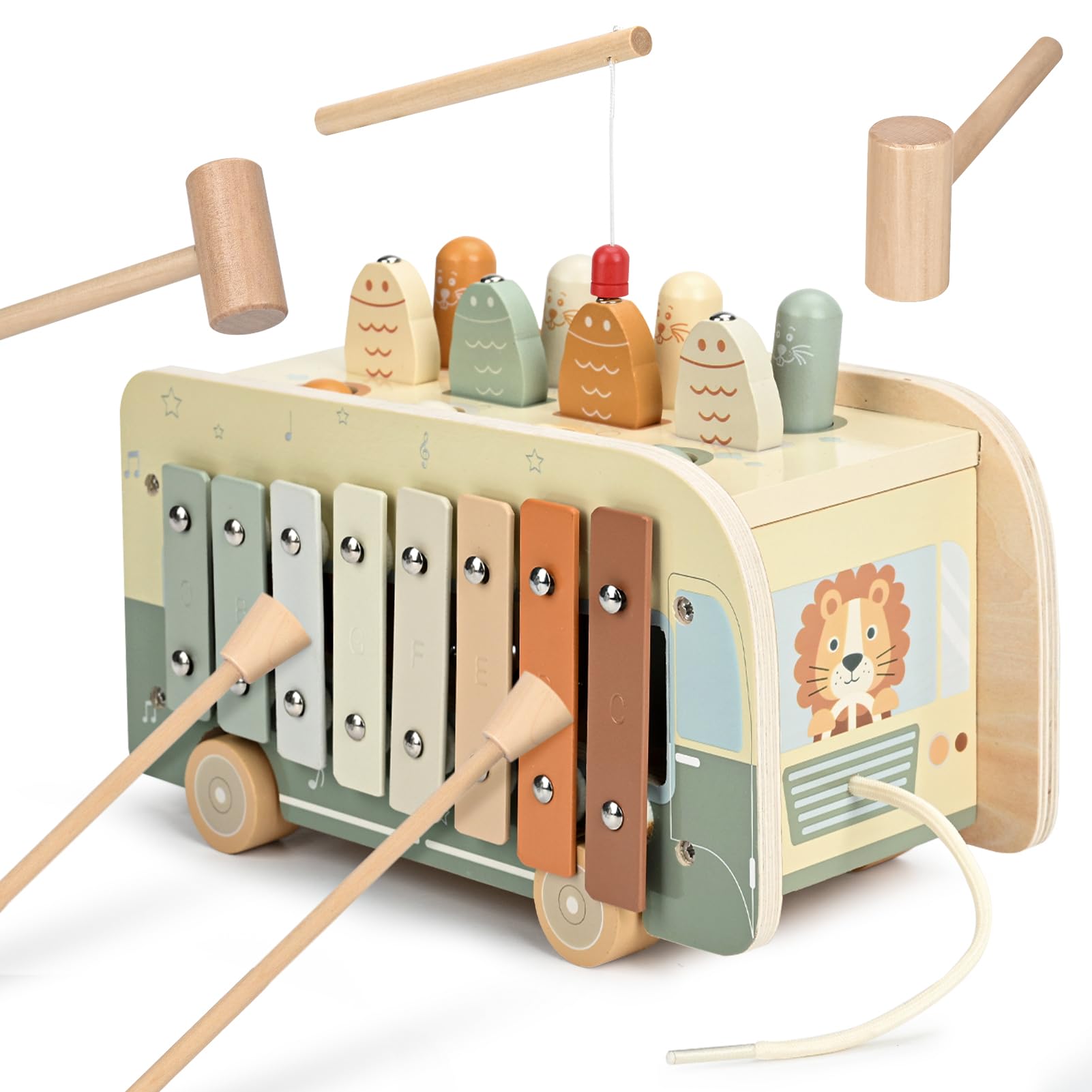 Vanplay モンテッソーリ 知育玩具 おもちゃ 男の子 女の子 1 2 3歳 誕生日プレゼント ハンマートイ 指..