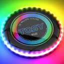 TOSY フライングディスク - 1600万色RGBまたは36個のLED、非常に明るい、スマートモード、自動ライトアップ、充電式、クリスマス、誕生日、キャンプギ...