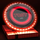 TOSY フライングディスク - 1600万色RGBまたは36個のLED、非常に明るい、スマートモード、自動ライトアップ、充電式、クリスマス、誕生日、キャンプギ...