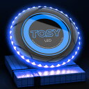 TOSY フライングディスク - 1600万色RGBまたは36個のLED、非常に明るい、スマートモード、自動ライトアップ、充電式、クリスマス、誕生日、キャンプギ...