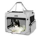 Totoro ball 犬用キャリーバッグ ソフトクレート小型犬 キャリー 猫 キャリーバッグ キャリーケース 折りたたみ 犬 車用ケージ 5面メッシュ ロック付き 給水ボトルバンド付き 小型犬・猫2匹7kgまで『車載、旅行、避難、アウトドア、帰省で活用!