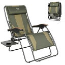 TIMBER RIDGE リクライニングチェア 折りたたみ アウトドア 耐荷重160kg 幅広(座幅60cm) 角度調節 インフィニティチェア キャンプ カップ...