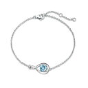Agvana 1粒 誕生石 しずくモチーフ 雫 誕生石 ブレスレット レディース バングル シルバー925 純銀製 ジュエリー 腕輪 プレゼント 母の日 誕生日...