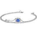 ブレスレット レディース タンザナイト 12月 誕生石 2連ブレスレット お花 シルバー アクセサリー ホワイトデー お返し 誕生日 母の日 クリスマス プレゼ...