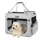 Totoro ball 犬用キャリーバッグ ソフトクレート 犬 キャリーケース 中型犬 犬用クレート 折りたたみ 犬 車用ケージ 5面メッシュ ロック付き 給水ボトルバンド付き 中小型犬・猫2匹 10kgまで『車載、旅行、避難、アウトドア、帰省で活用!』