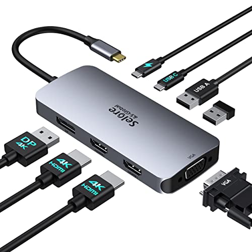 2HDMIDPVGA 4̳ĥSelore USB C ϥ ɥå󥰥ơ hdmi 2ݡ 4̳ĥǽ 4K...