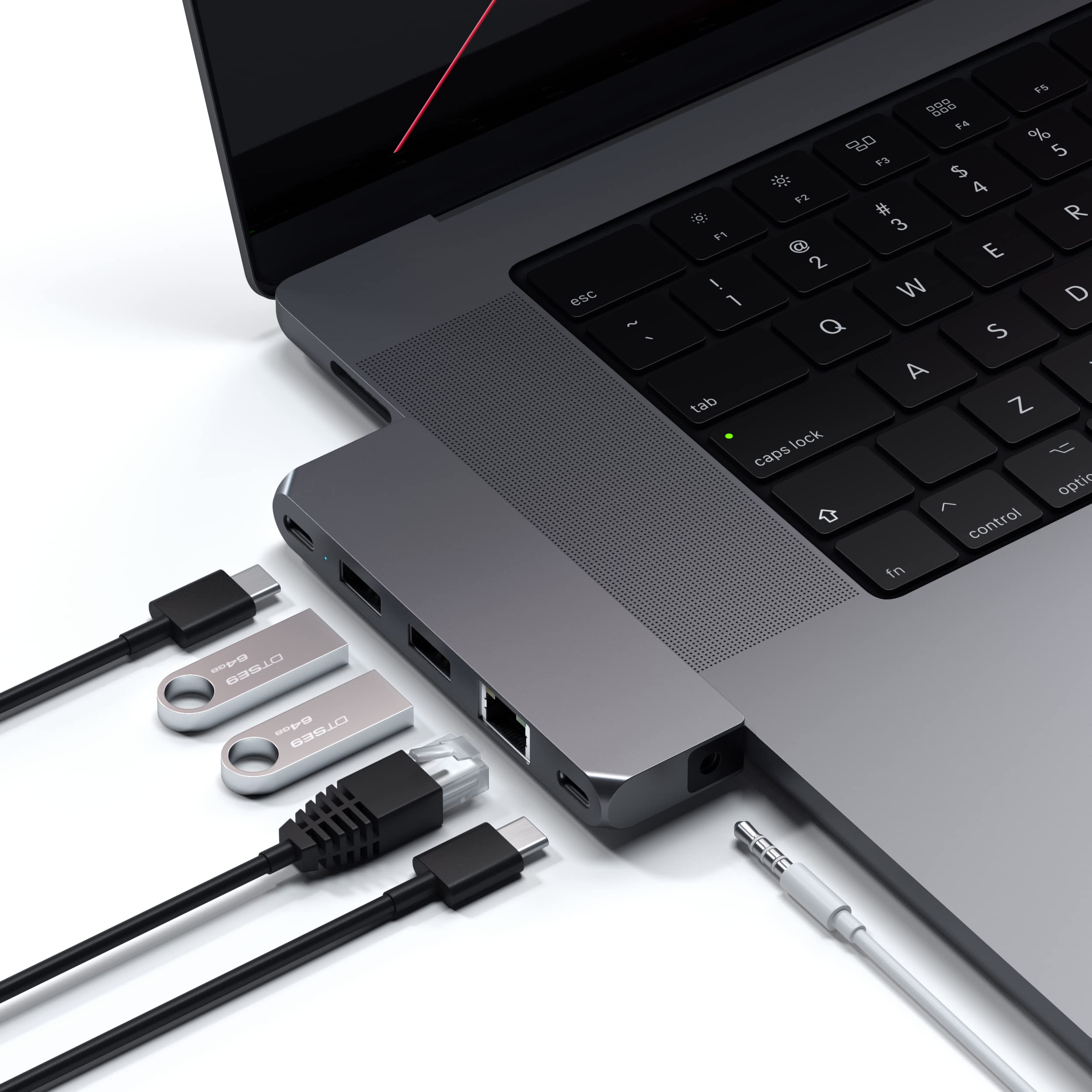 Satechi USB-C Proϥ ߥ 6-in-2 (ڡ쥤) USB4, USB-Aǡ, USB-Cǡ (MacB...