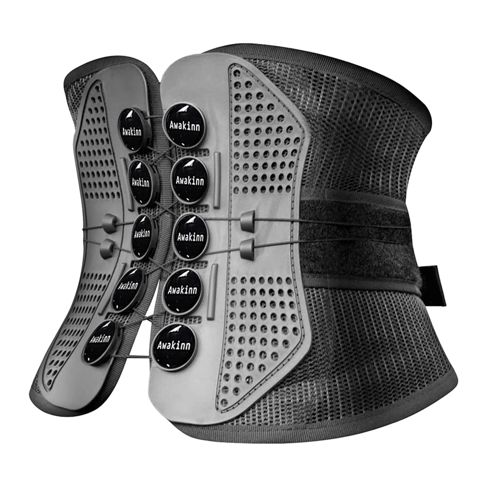 Awakinn腰サポーターベルト骨盤ベルト男女兼用 腰椎コルセット 腰...(3.0)