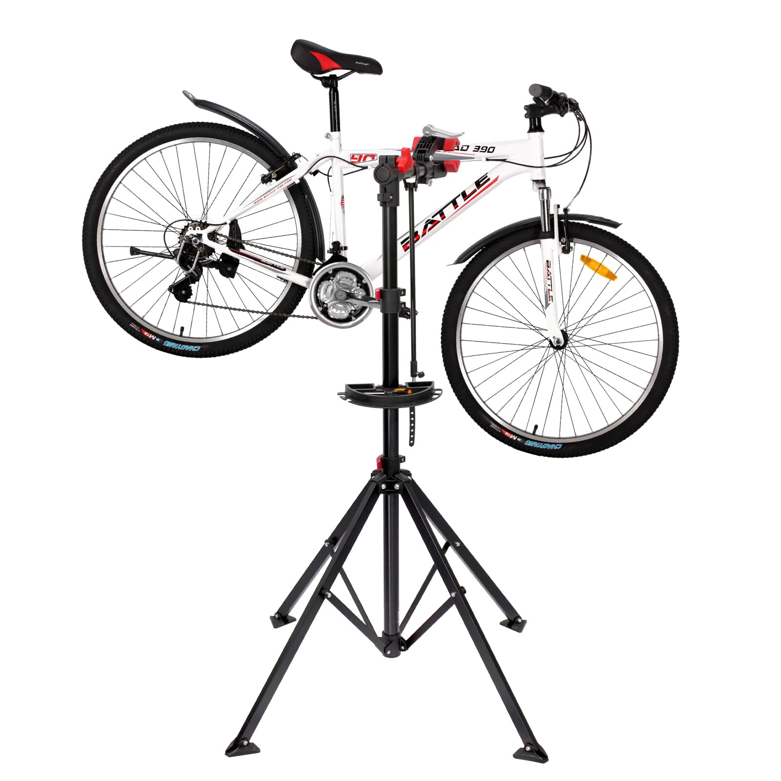 ZPUJIU 自転車スタンド メンテナンススタンド 高さ調節114~194CM 自転車用メンテナンススタンド作業スタンド 頑丈 転倒防止スタンド 防錆 耐腐食性 ロードバイク 電動自転車 スタンド（ブラック）のサムネイル