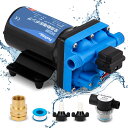 Poafamx 全増圧ポンプ 自動ブースターポンプ DC12V 最大流量18.9L/min 最大増圧70PSI ダイヤフラムポンプ 濾過装置付き RV水道 内蔵自動圧力スイッチ 家庭用 キャンピングカー ヨット 農業灌漑用