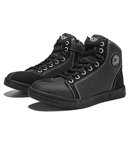 楽天RENEW[IRON JIA'S] オートバイ靴 ライディングシューズ バイクブーツ プロテクトシューズ スポーツ カジュアル 通気性 耐磨耗性 滑り止め メンズ ブラック