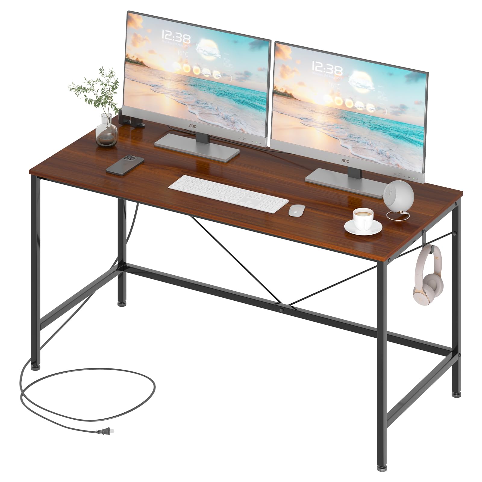 ・【安全構造】日本JIS基準デザインに基づいた頑丈な構造、天板と棚板はネジ止めにより確実に固定されており、長期間にわたって緩みを防止しています。スチールフレームは他社製品と違って、天板の下に補強用の横パイプを配置することで、強度をアップして...