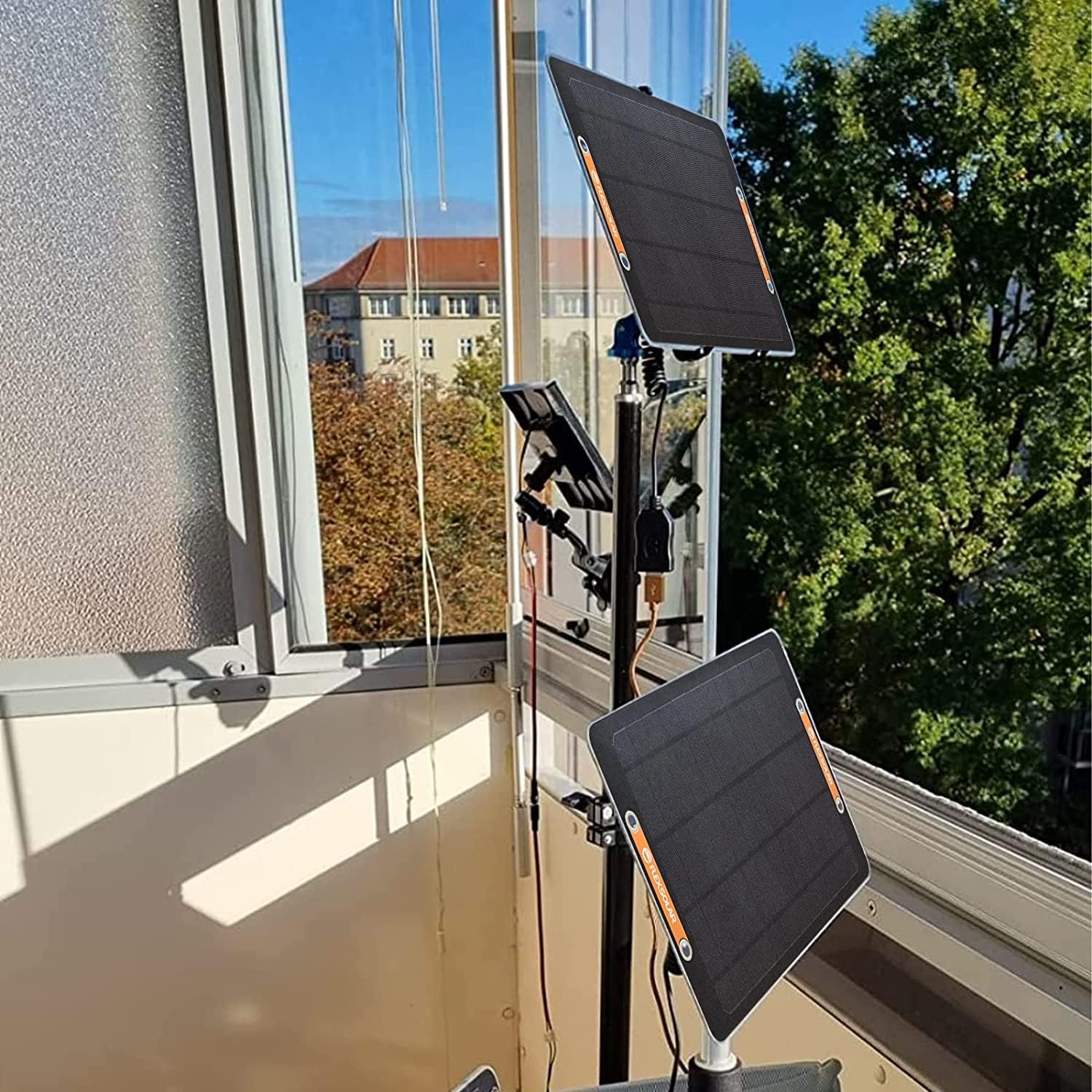 FlexSolar ソーラーパネル 6W 2PCS 6.5V USB2.0ソーラーチャージャー 小型 充電器 防水IP67 ミニファン スマホ 自転車 セキュリティカメラ 屋外用 軽量バックパック充電器 停電/災害/旅行/アウトドア用 台風対策 防災グッズ renew06-10028054 RENEW サンプル画像3