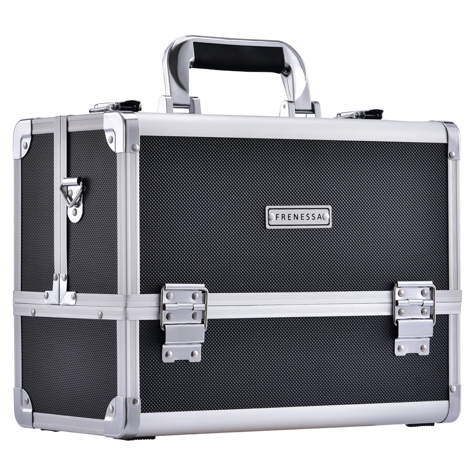 Hapilife メイクボックス 大容量 プロ仕様 コスメボックス 持ち運び プロ用 化粧箱 化粧ボックス 人気 ネイル用品 メイク道具 コスメ収納 化粧品収納...