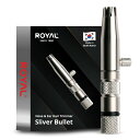 ロイヤル プレミアム 鼻毛カッター 男性用「シルバーバレット」手動式 電池不要 ステンレススチール 防水性 痛みなし 特許取得済みメカニズム ET-3