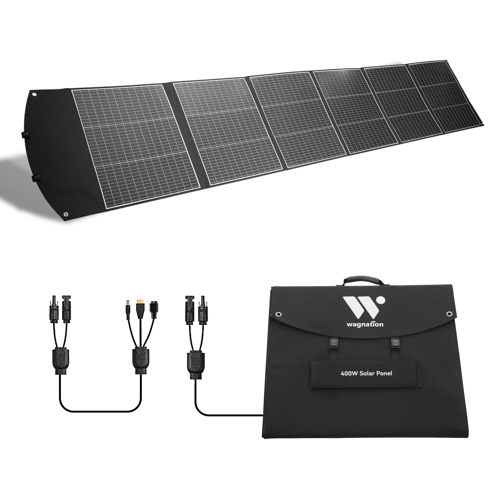 ソーラーパネル 400W 太陽光パネル 折りたたみ式 40VDC出力 10A ポータブルソーラーパネル 単結晶 ソーラー充電器 携帯 MC4ケーブル付き ポータブル電源用 軽量 太陽光発電パネル 防水 スタンド付き 非常時 キャンプ アウトドア 車中泊 停