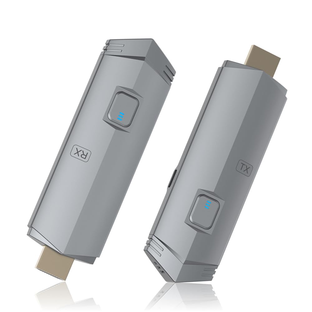 ワイヤレス HDMI 送受信機セット 小型 1080P/5Ghz/30M転送 設定不要 wifi不要 低遅延 携帯便利 【技適認証済み】 PC/Mac/カメラ/DV/テレビ/プロジェクター/モニター用