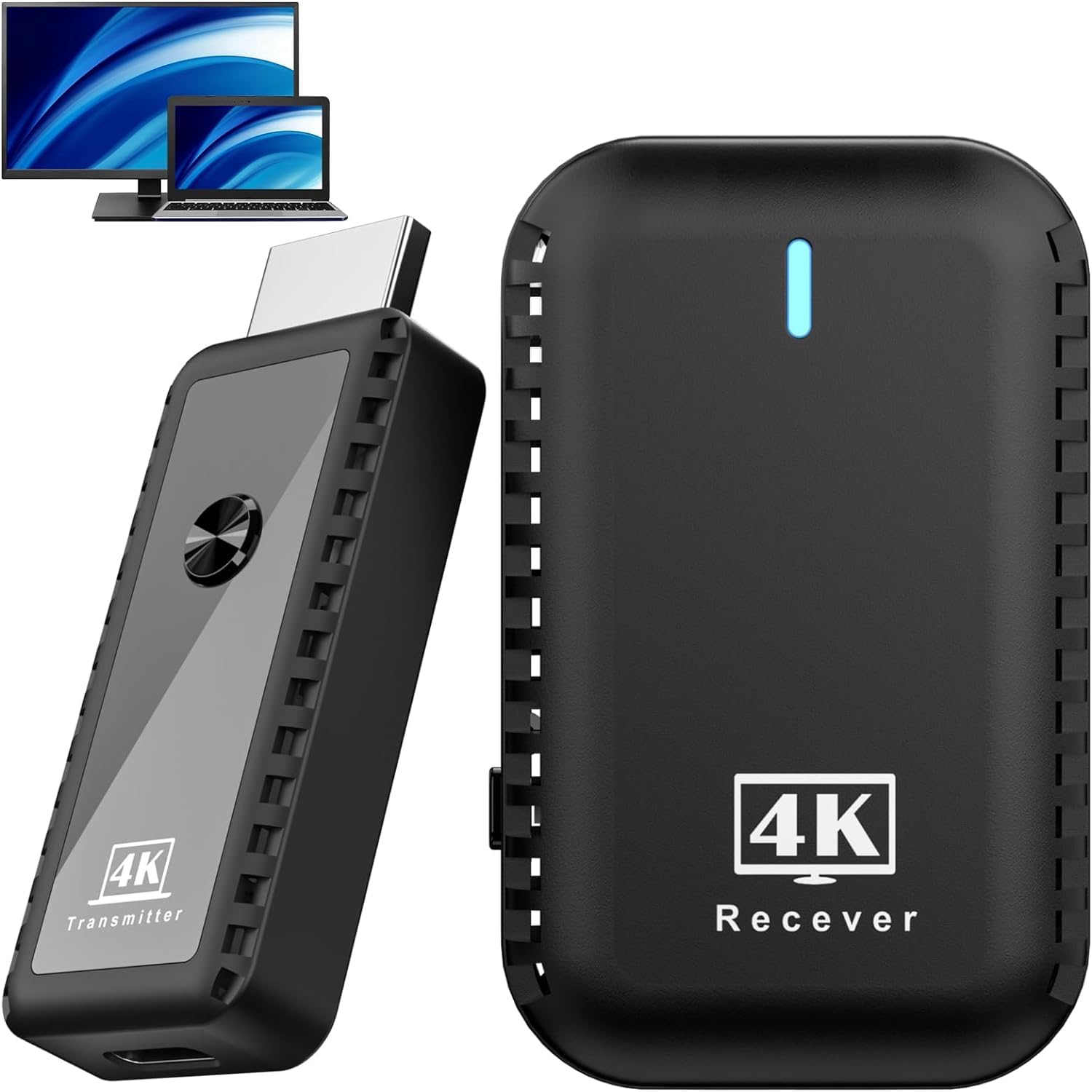 4K ワイヤレスHDMI 送受信機 小型 収納に便利 無線化 送受信機セット ワイヤレスディスプレイアダプタ..