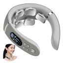 【2025新設計】リラクゼーション器 EMS&TENS 温熱 首 ネックリラックス 6つパッド 12種類モード 22段階強度 静音軽量 Type-c充電式 液晶...