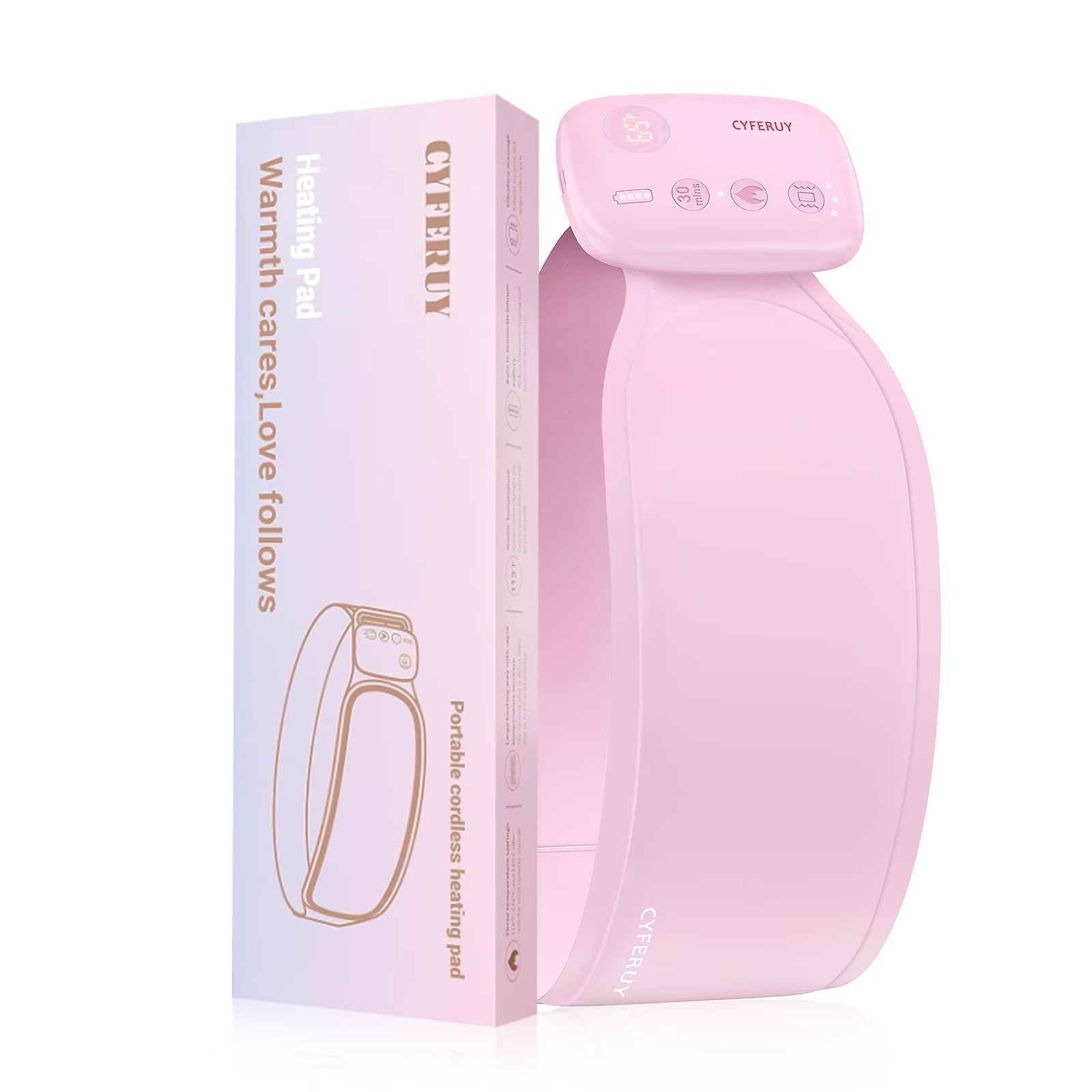 CYFERUY 腰 ホットベルト 温熱ベルト 腹部 ホットベルト 充電式ヒートパッド 5000mAh 電気マットカイロ..