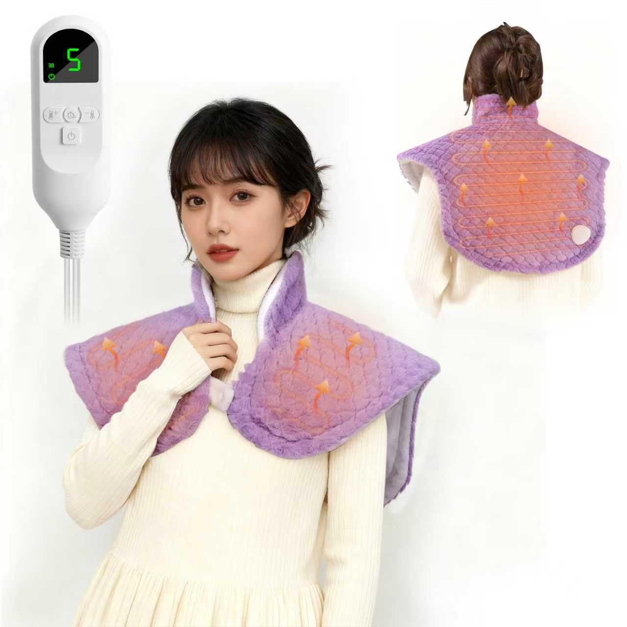 電気肩パッド 電気肩マット 【2025年革新アップ 極上のぬくもり 兎毛調】 電気肩掛け 電気ショール 肩..