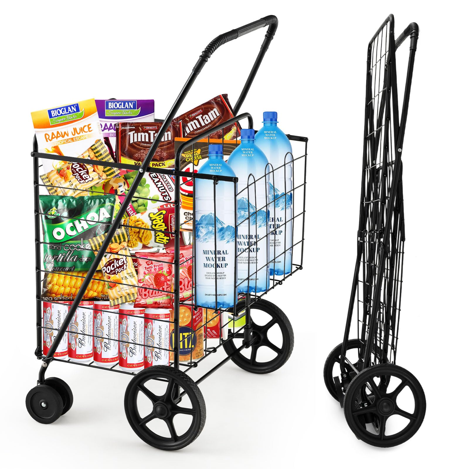 GIANTEX ����åԥ󥰥����� �ޤ���� 4�� �Ѳٽ�40kg ����åԥ󥰥���꡼ �㤤ʪ������ ����꡼������ �ޤꤿ���߼� ������ ��Ǽ���� ������ ...