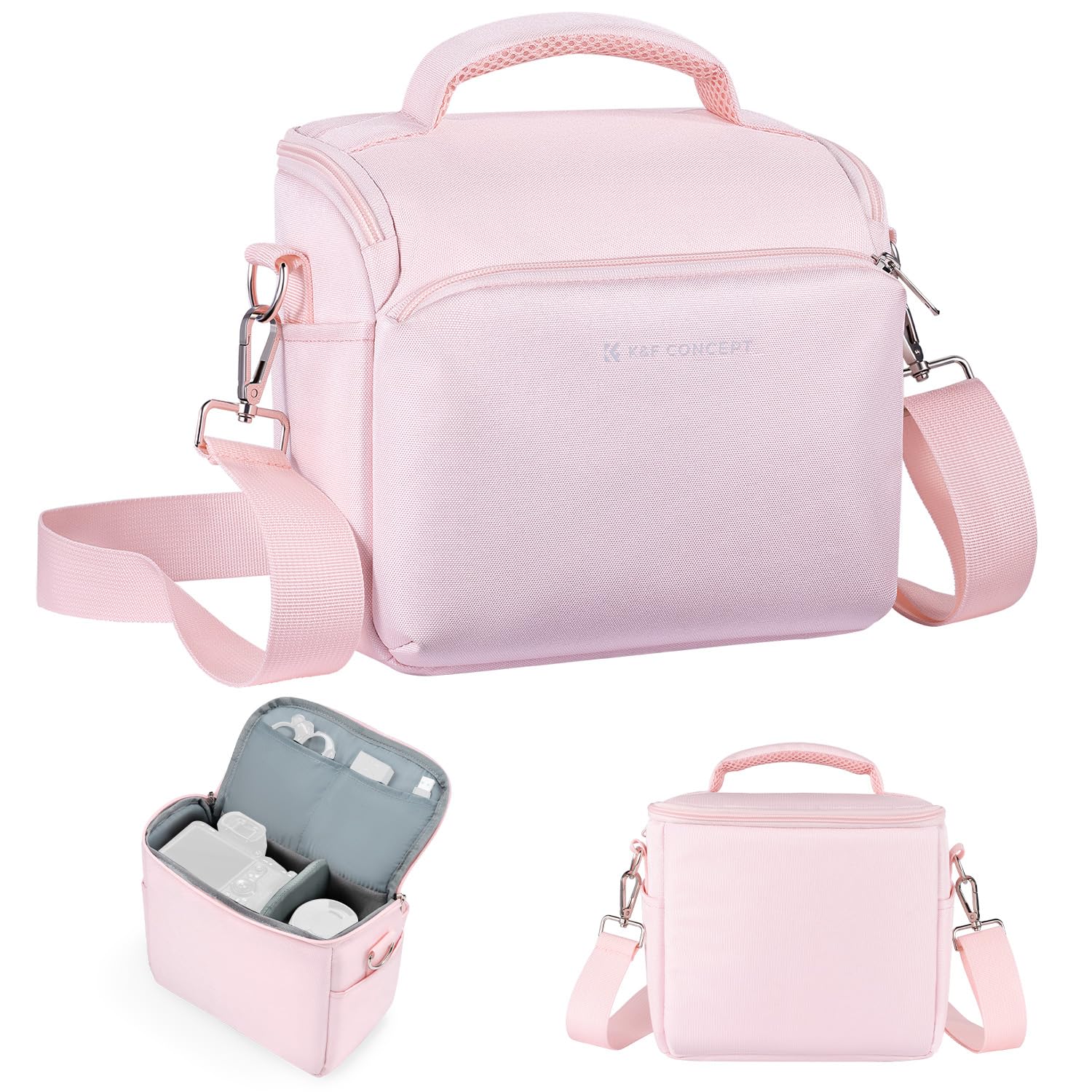 K&F Concept カメラバッグ ショルダーバッグ カメラショルダーバッグ おしゃれ 一眼レフカメラバッグ 5L 仕切り付き 撥水加工 軽量 手提げ/ショルダー カメラケース カメラアクセサリー/小物入れ収納用バッグ 旅行/出張/アウトドア撮影用バッグ