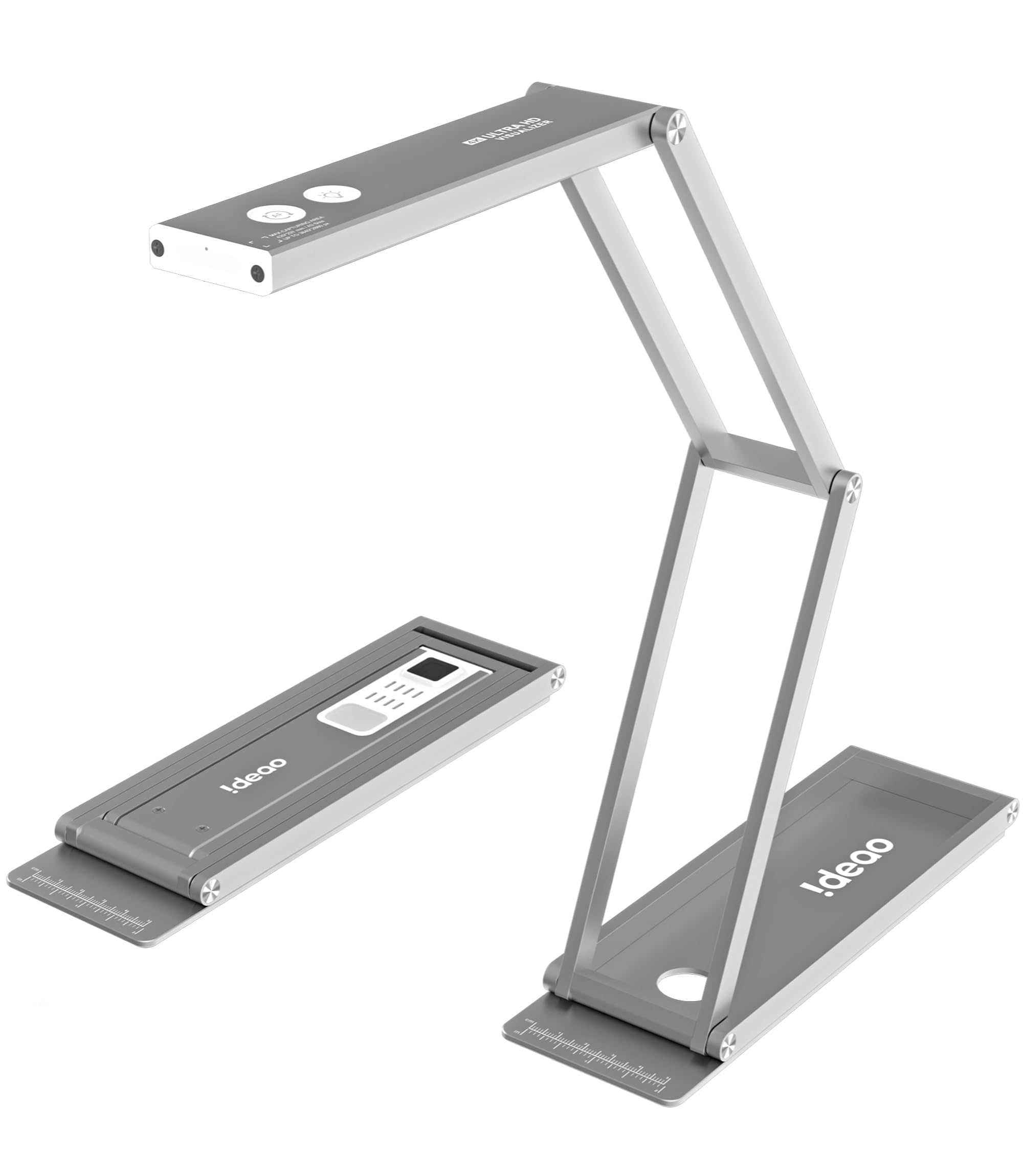 Ideao DC400 USB Webカメラ/実物投影機 1300万画素 4K/30fps & 1080P/60fps 書画カメラにもなる2-in-1 A3サイズ&10cm近接撮影 折りたたみ式ポータブル マイク内蔵 Win/Mac/ChromeBook用