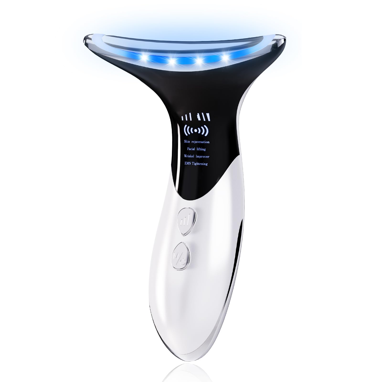 MLBER 美顔器 4つモード 3段階調節 EMS LED光 温熱 多機能 美顔ローラー かっさ 持ち運び便利 家庭用 ..