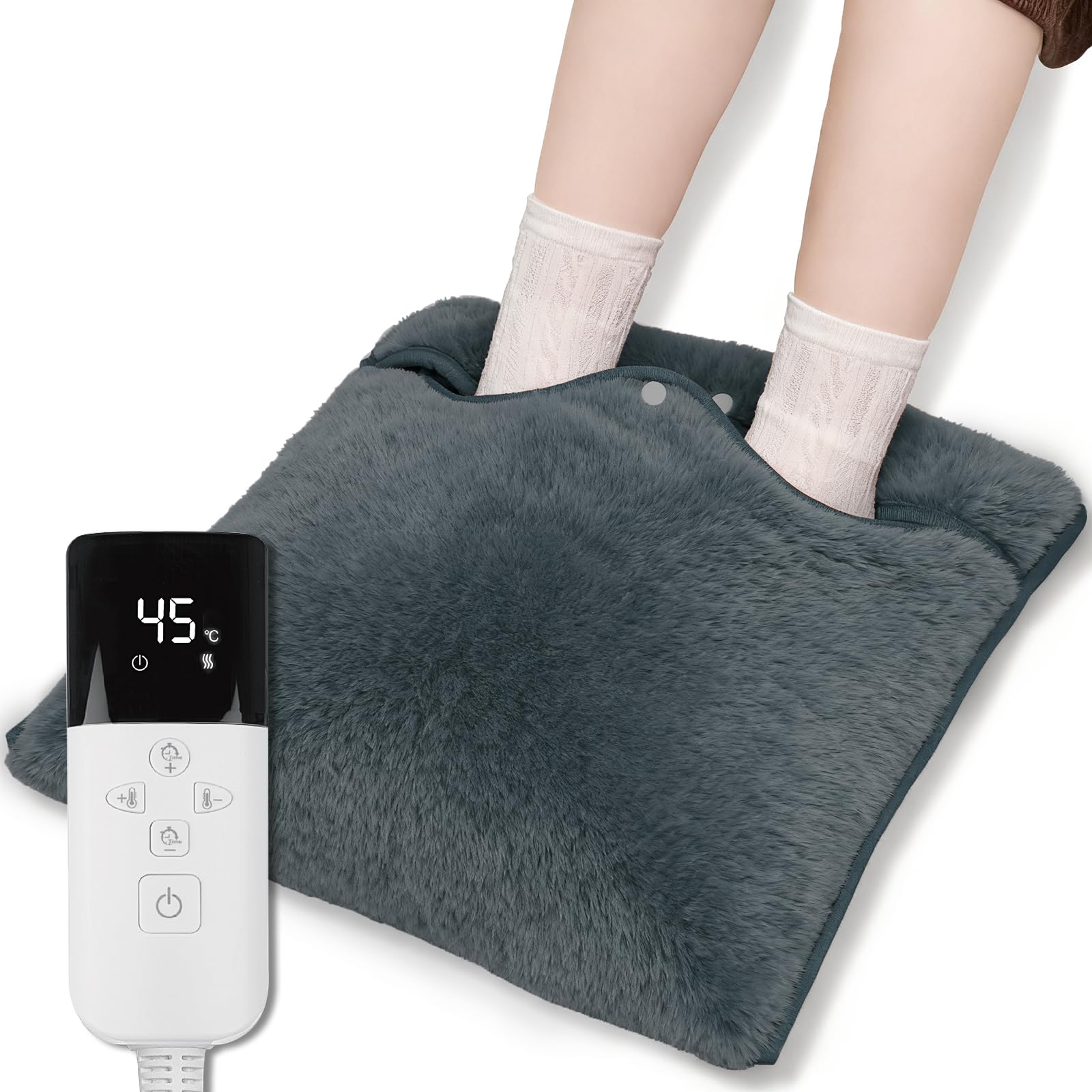 2025年改良型 電気足温器 フットウォーマー 42×42cm【両面加熱・30℃・55℃無段階温度調節・ECOモード運..