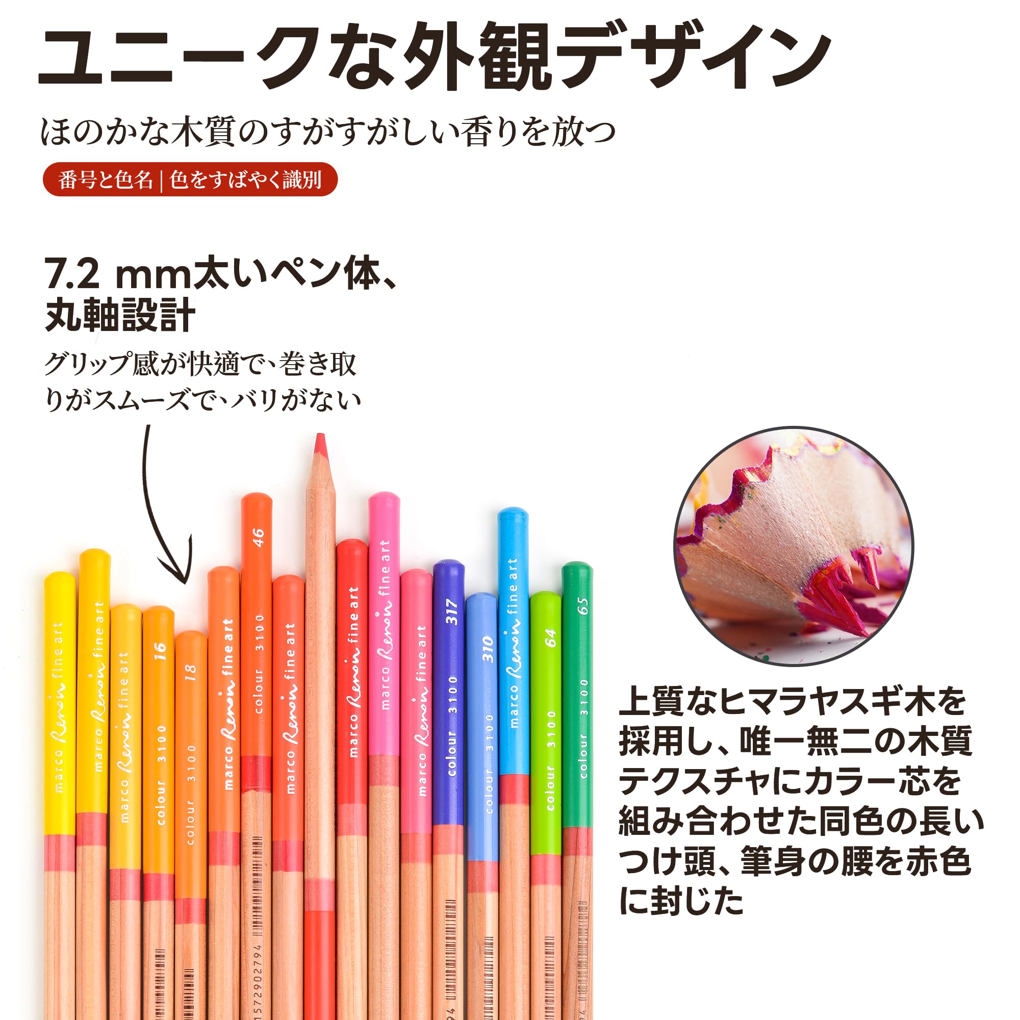 MARCO鉛筆 油性色鉛筆 36色セット 3100型|3.7mm 粗芯 折れにくい 発色良い|鉄箱入り 高級プレゼント適用|子供・大人・学生・専門美術従事者向け プロ用 renew06-10028561 RENEW サンプル画像3