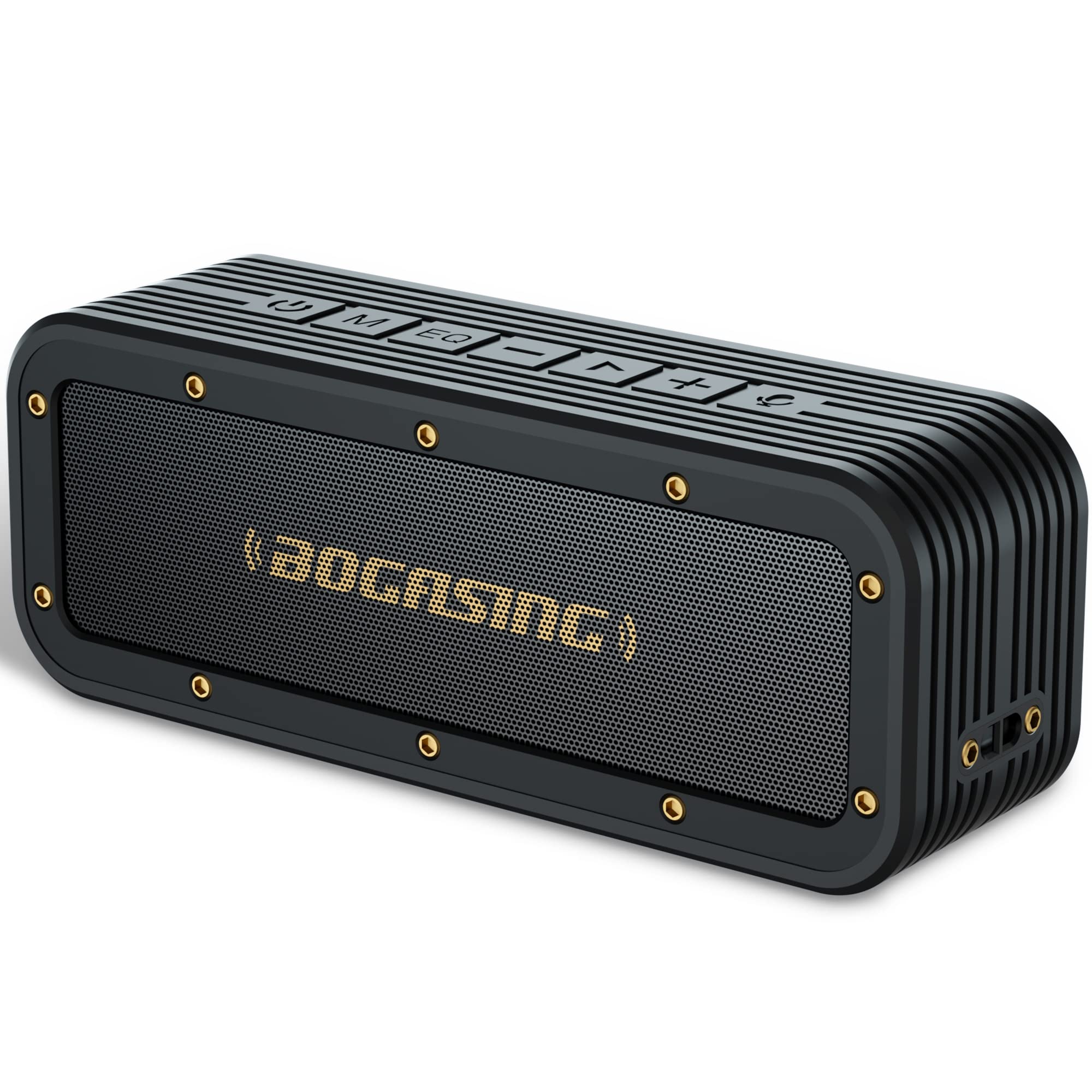 楽天RENEWBOGASING M4 ワイヤレスポータブル Bluetooth スピーカー アウトドア IPX7 防水 防塵 耐衝撃 40W出力 大音量 重低音 ステレオ機能 マイク付き 最大24時間連続再生 USB-C接続 AUX ケープルポートTFカード対応 （bl