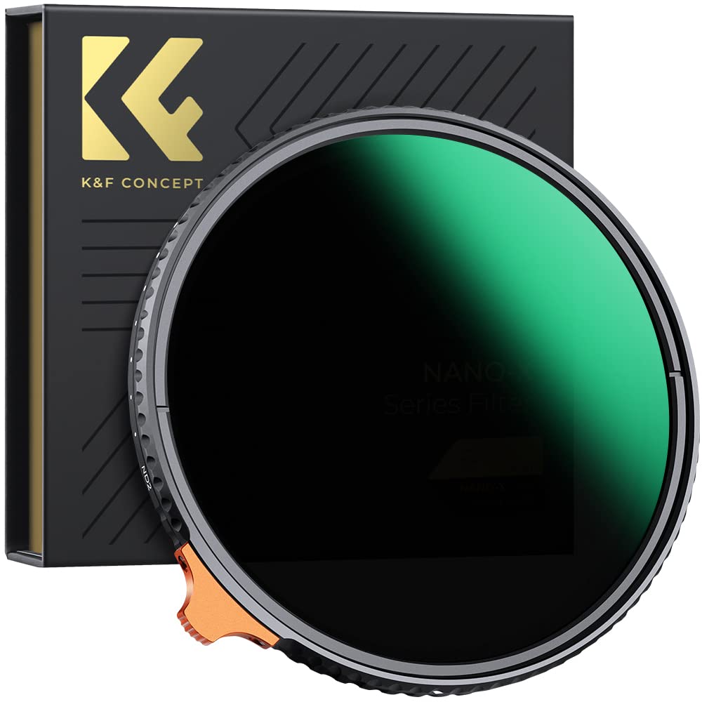 K&F Concept 52mm 可変NDフィルター ND2-ND400 日本製AGC光学ガラス HD超解像力 低い反射率 360°無段階調節可能 28層ナノコーティング 撥水防汚キズ防止 薄型 ビデオ/風景撮影のレンズフィルター【メーカー直営店】