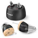 集音器 しゅうおんき 充電式 耳穴式 楽 クリアコンフォート高音質イヤピースミニ コンパクト ノイズ抑え軽い 小型 簡単操作 肌色 日本語説明書ブラック
