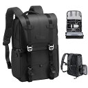 K&F Concept カメラバッグ おしゃれ カメラリュック カメラバックパック 2気室 20L 大容量 レインカバー付き 撮影バッグ 防水 一眼レフ/DSL...
