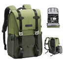 K&F Concept カメラバッグ おしゃれ カメラリュック カメラバックパック 2気室 20L 大容量 レインカバー付き 撮影バッグ 防水 一眼レフ/DSL...