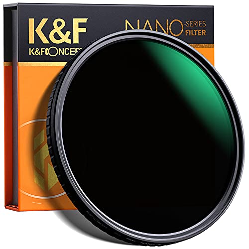 K&F Concept 58mm 可変NDフィルター ND8-ND128 X状ムラなし 日本製AGC光学ガラス HD超解像力 低い反射率 28層ナノコーティング 撥水撥油キズ防止 薄型 ビデオ/風景撮影の減光フィルター 【メーカー直営店】